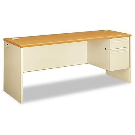Hon Right Pedestal Credenza, 72w x 24d x 29-1/2h, Harvest/Putty H38856R.C.L